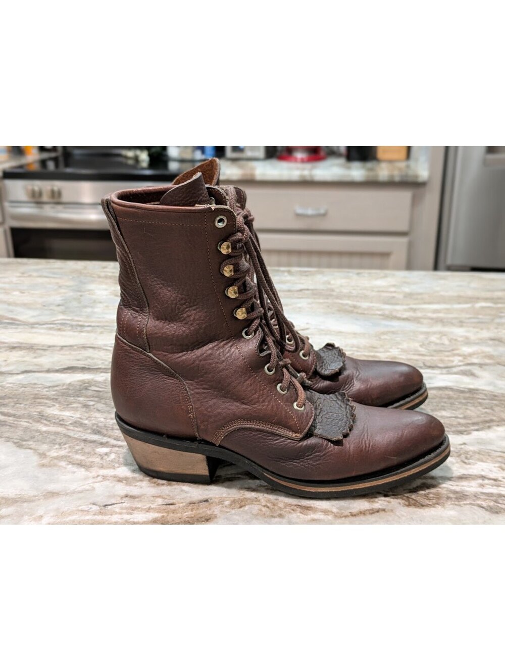 Alpine by Cat’s Paw Size 8.5 Women’s Western Lace‑Up Boots